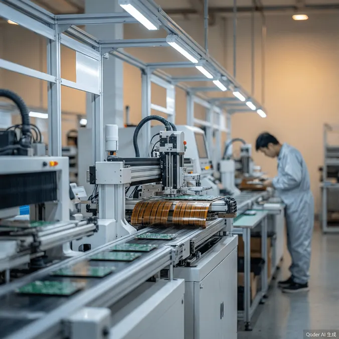 SMT production line for flexible key membranes